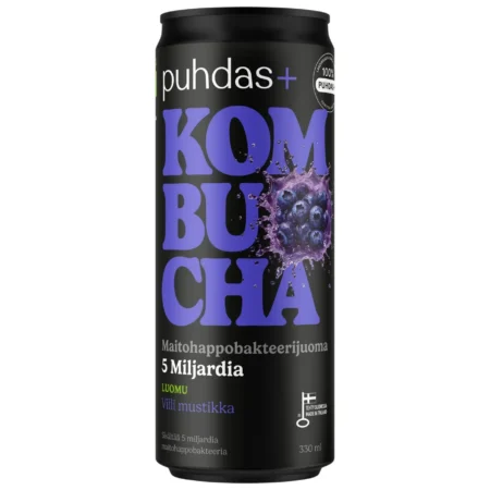 Puhdas+ Mahe Kombucha metsmustikas, 330 ml