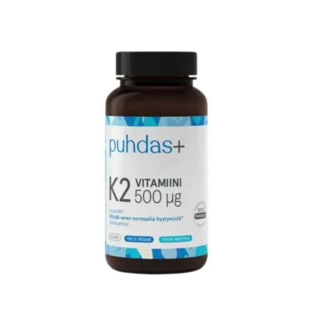 Puhdas+ K2-vitamiin 500 µg, 60 kapslit