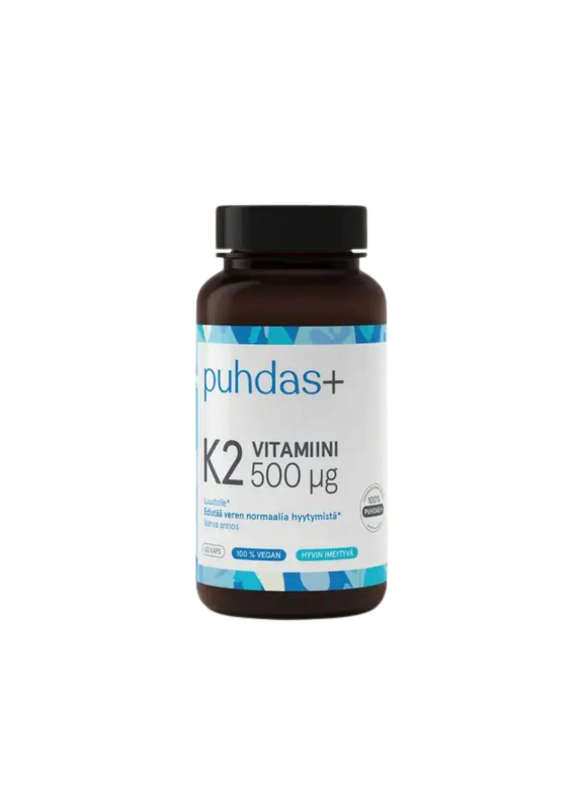 Puhdas+ K2-vitamiin 500 µg, 60 kapslit