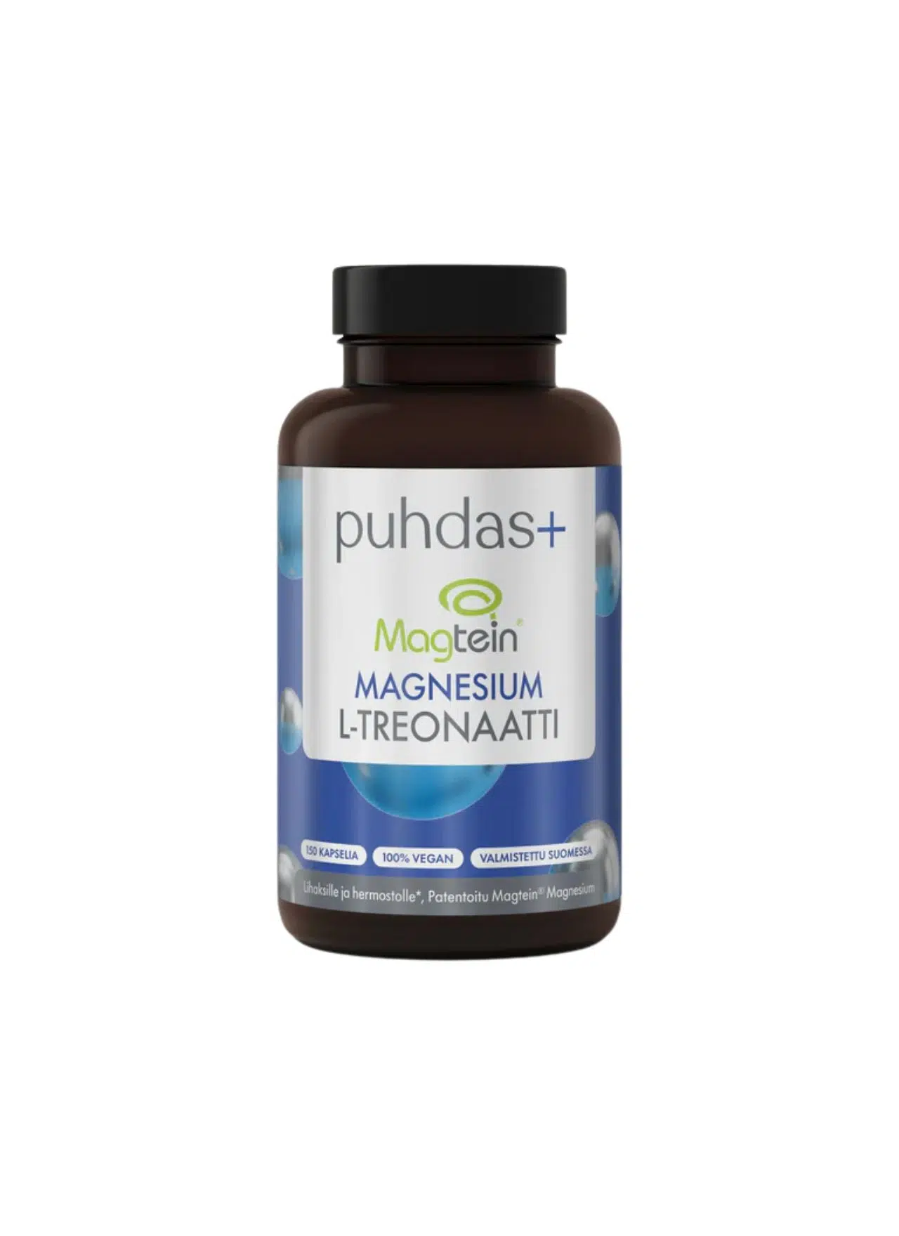 Puhdas+ Magtein® Magneesium L-Treonaat, 150 kapslit